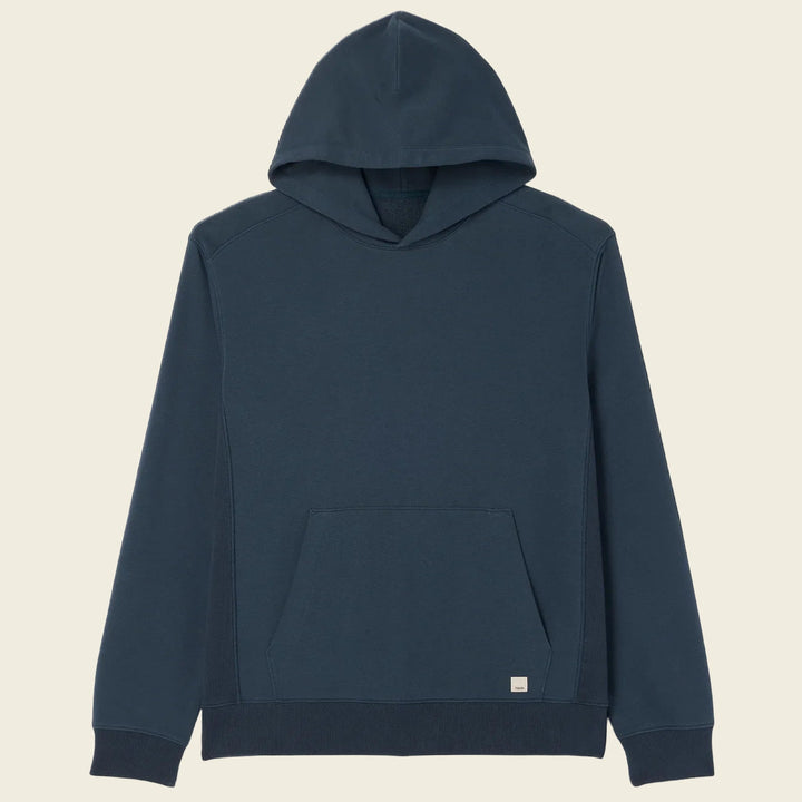Navy blue hoodie on a white background
