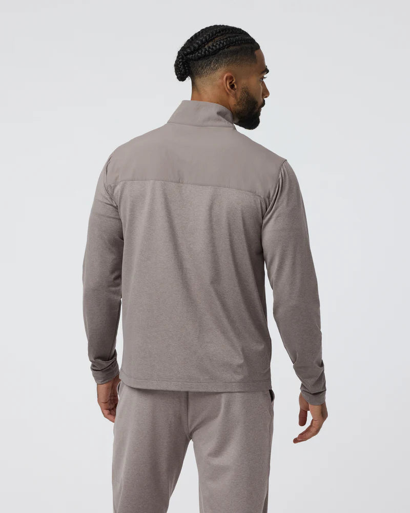 Vuori Men's Sunday Element Track Jacket | Mocha Heather