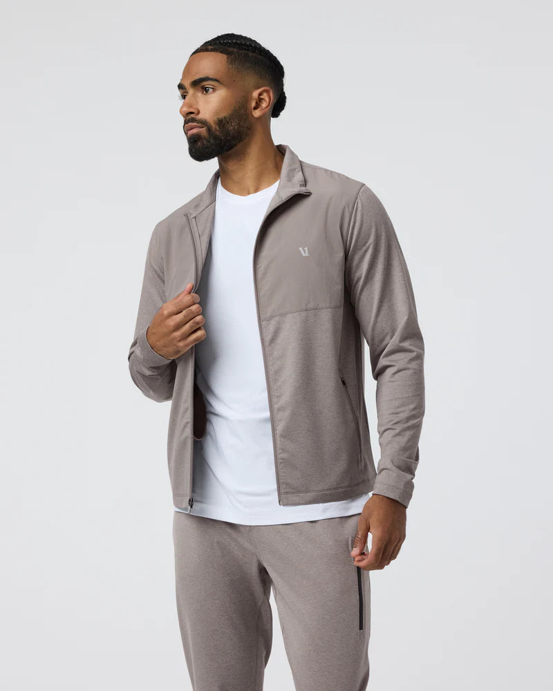 Vuori Men's Sunday Element Track Jacket | Mocha Heather