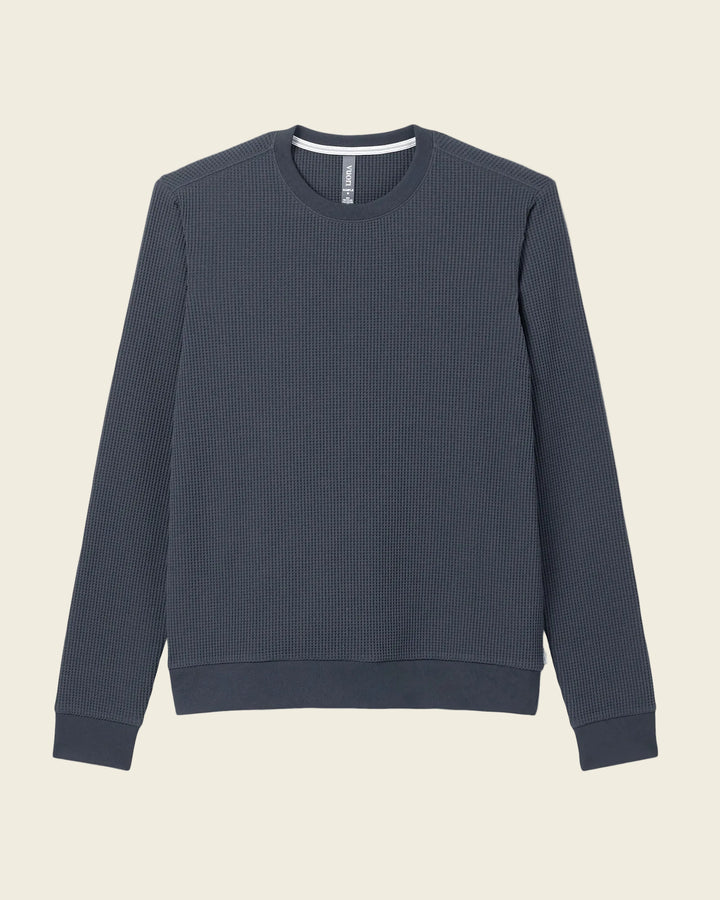 Navy blue sweatshirt on a white background