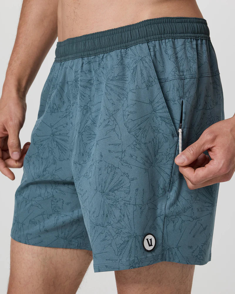 Vuori Men's Maverick Volley Short | Light Deep Sea Water Lily
