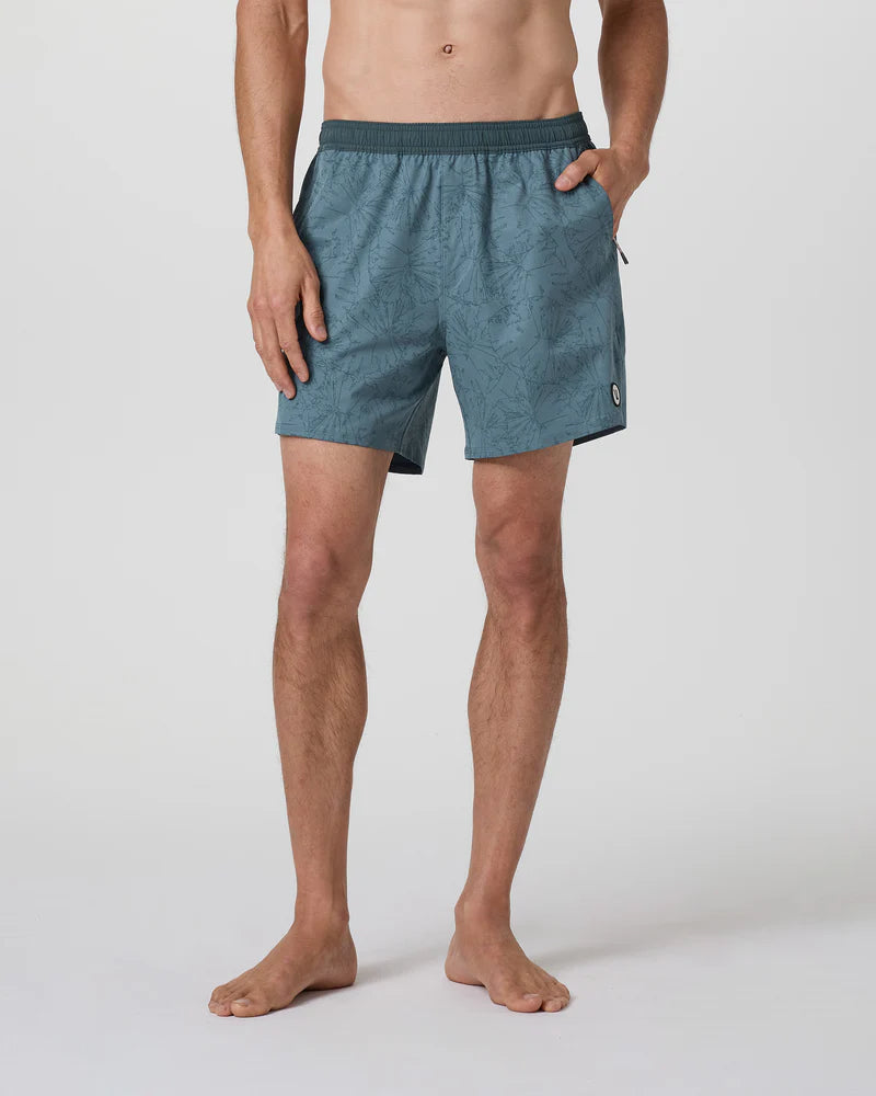 Vuori Men's Maverick Volley Short | Light Deep Sea Water Lily