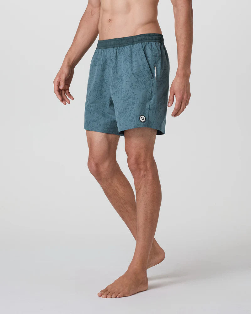Vuori Men's Maverick Volley Short | Light Deep Sea Water Lily
