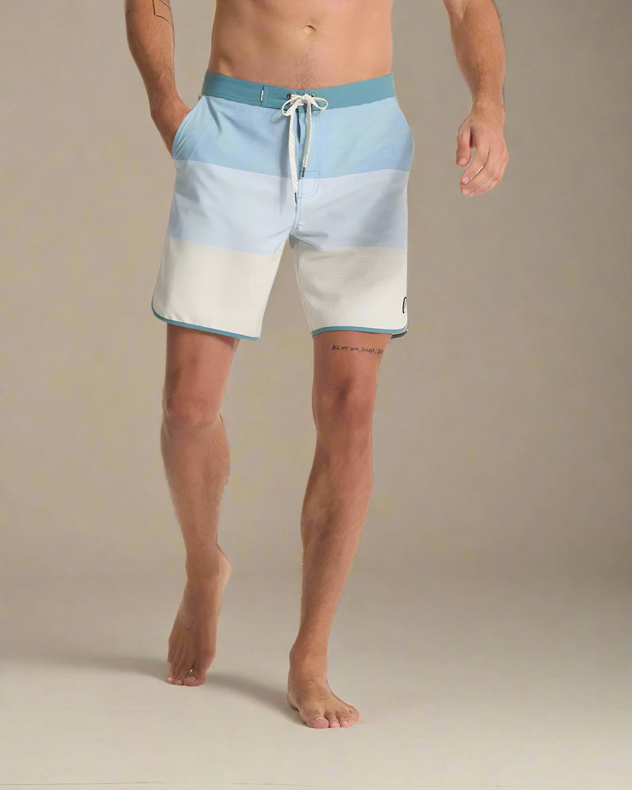 Vuori Men's Cruise Boardshort | Sagebrush Wave Stripe