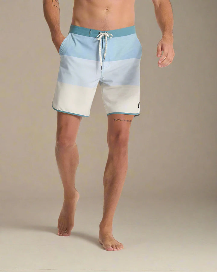 Vuori Men's Cruise Boardshort | Sagebrush Wave Stripe