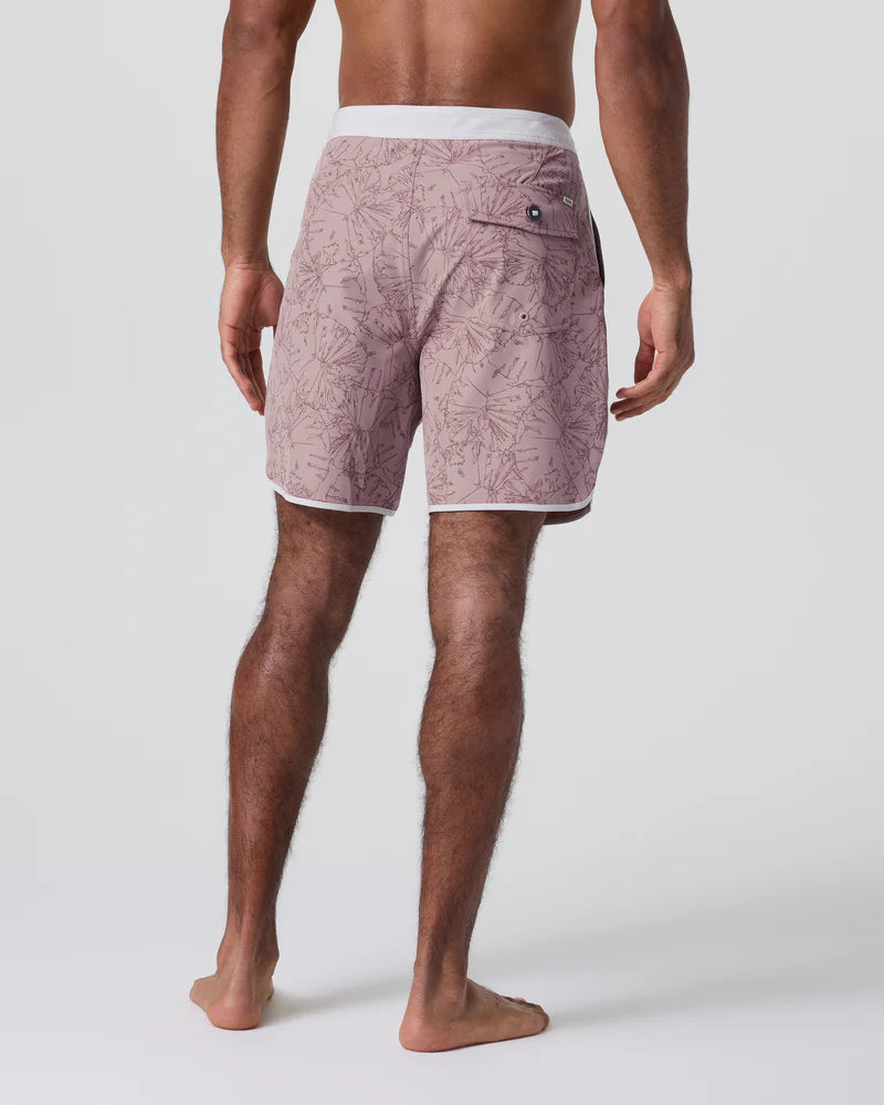 Vuori Men's Cruise Boardshort | Zion Rose Water Lily