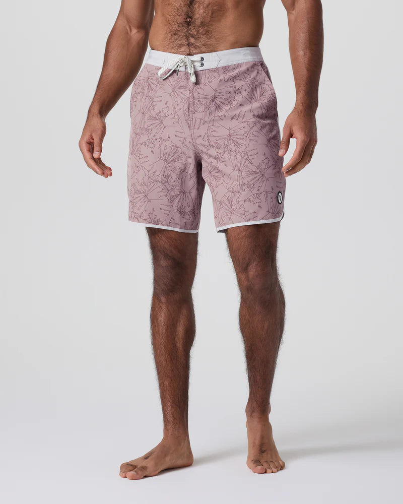 Vuori Men's Cruise Boardshort | Zion Rose Water Lily