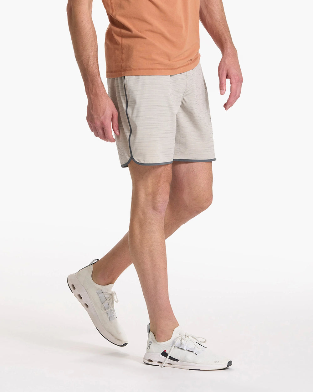 Vuori Men's Banks Short | Athletic Shorts for Men | Beachsand Slub Strip