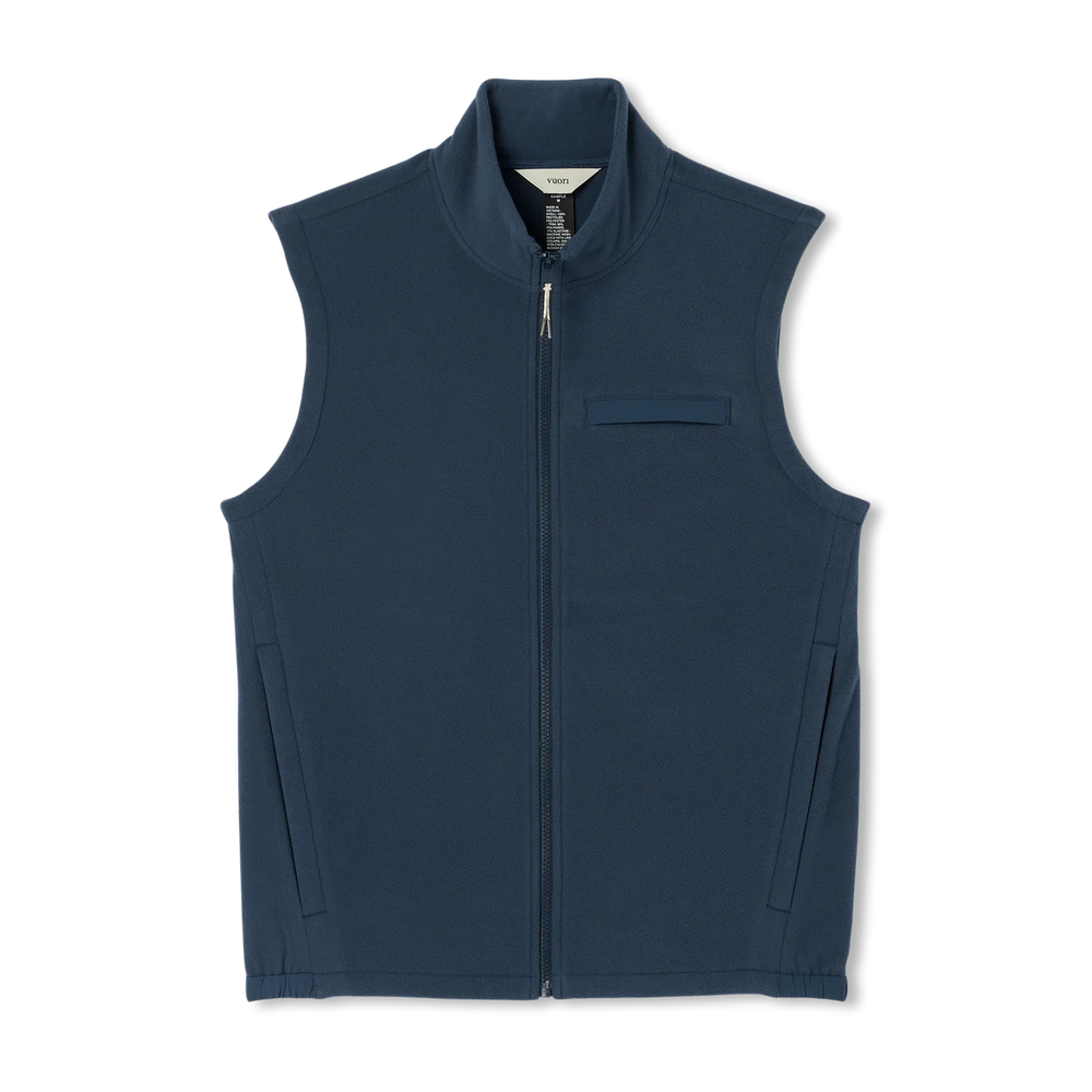Navy blue vest on a white background