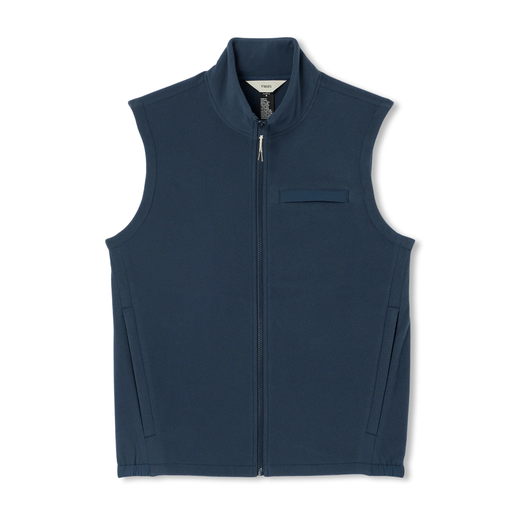 Navy blue vest on a white background