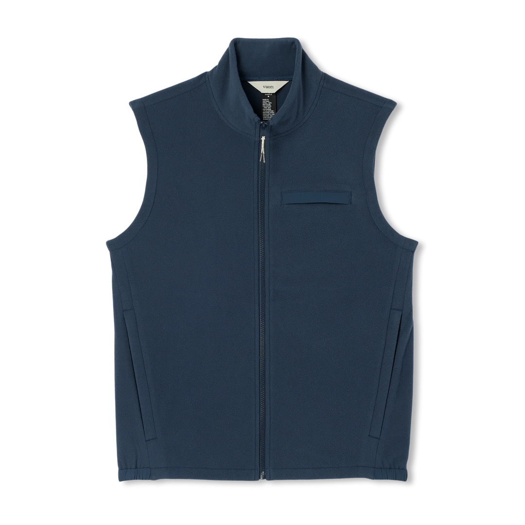 Navy blue vest on a white background