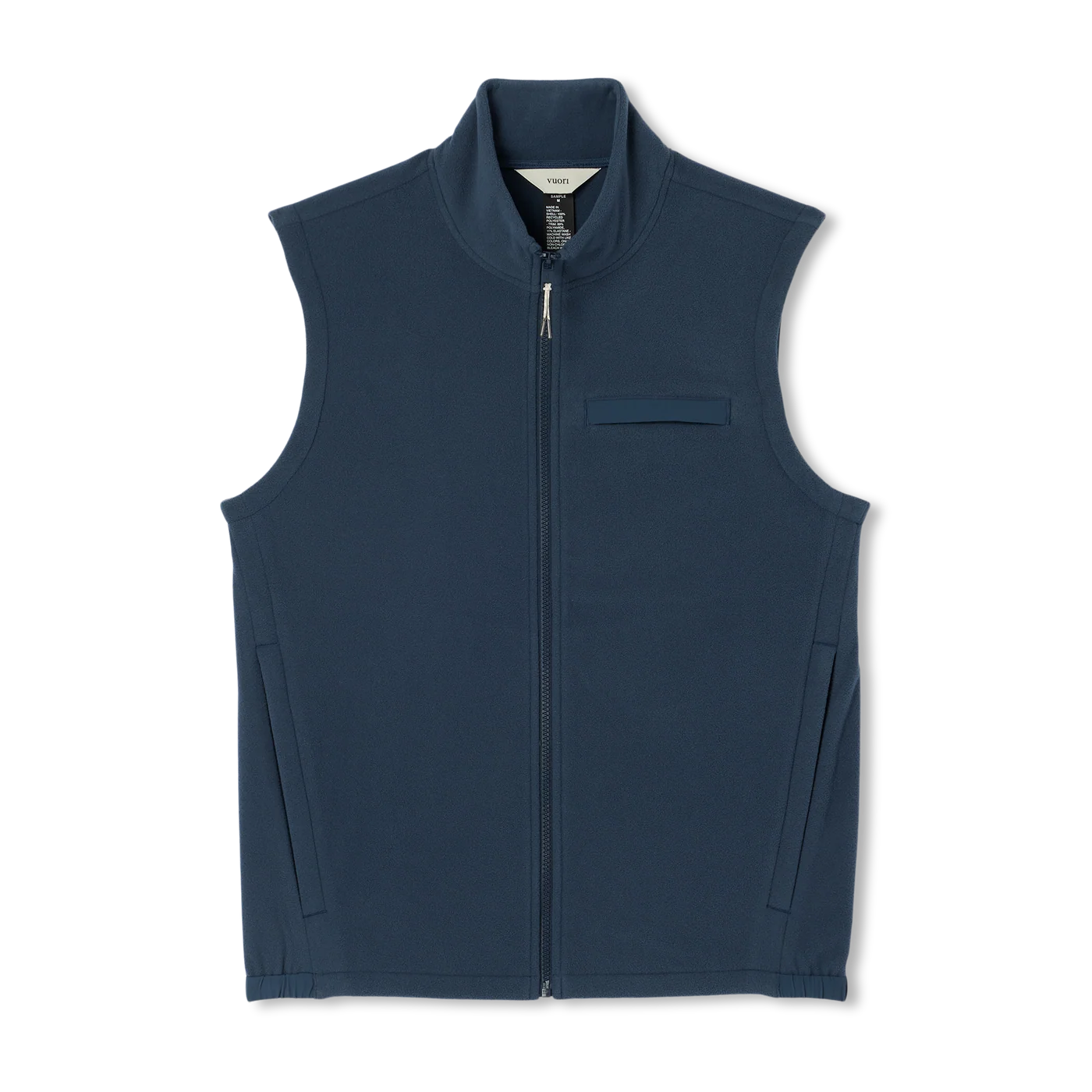 Navy blue vest on a white background