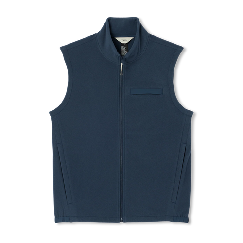 Navy blue vest on a white background
