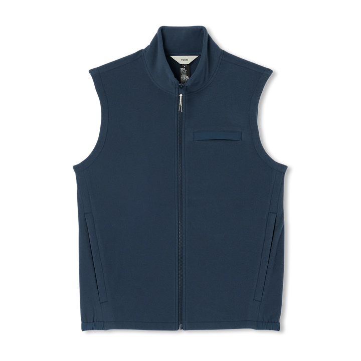 Navy blue vest on a white background