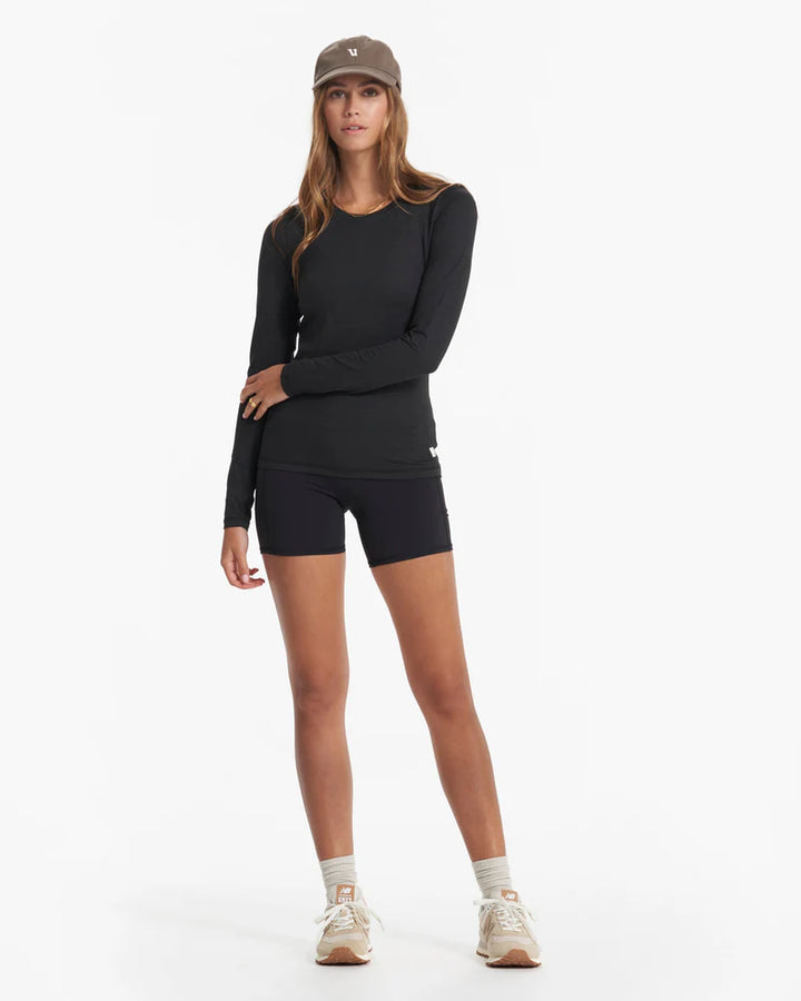 Vuori Women's L/S Lux Crew Black Heather