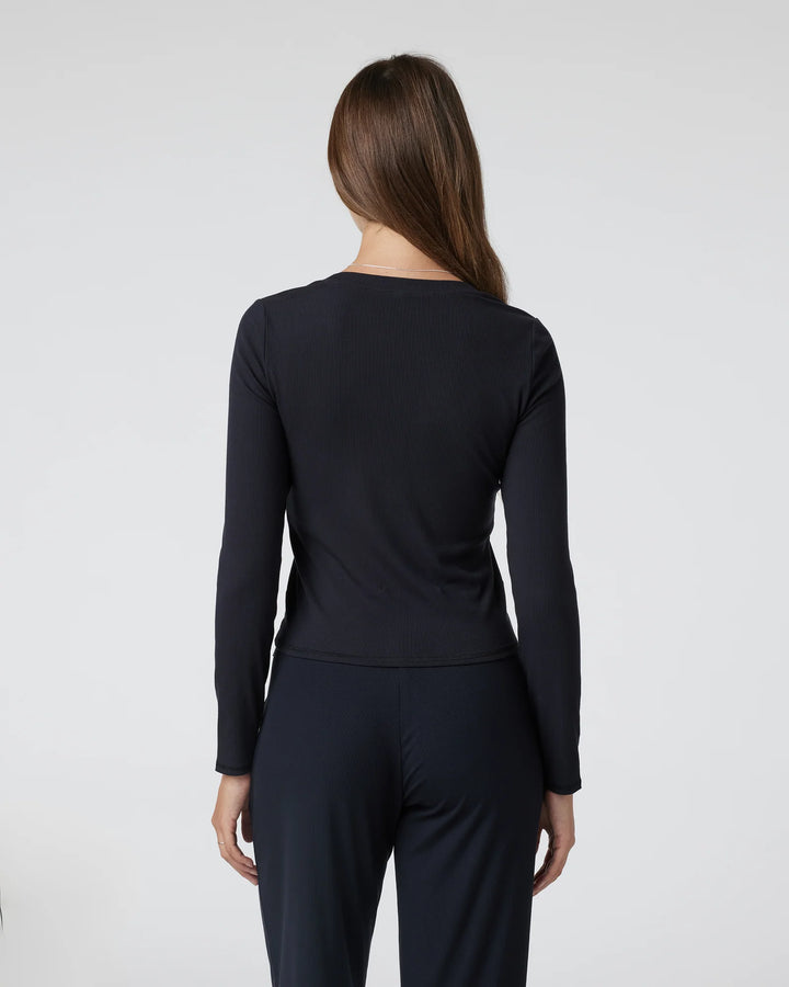 Vuori Long Sleeve Pose Cardigan | Black