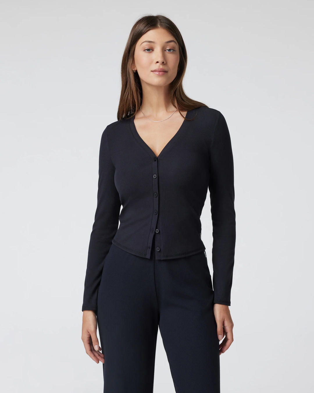 Vuori Long Sleeve Pose Cardigan | Black