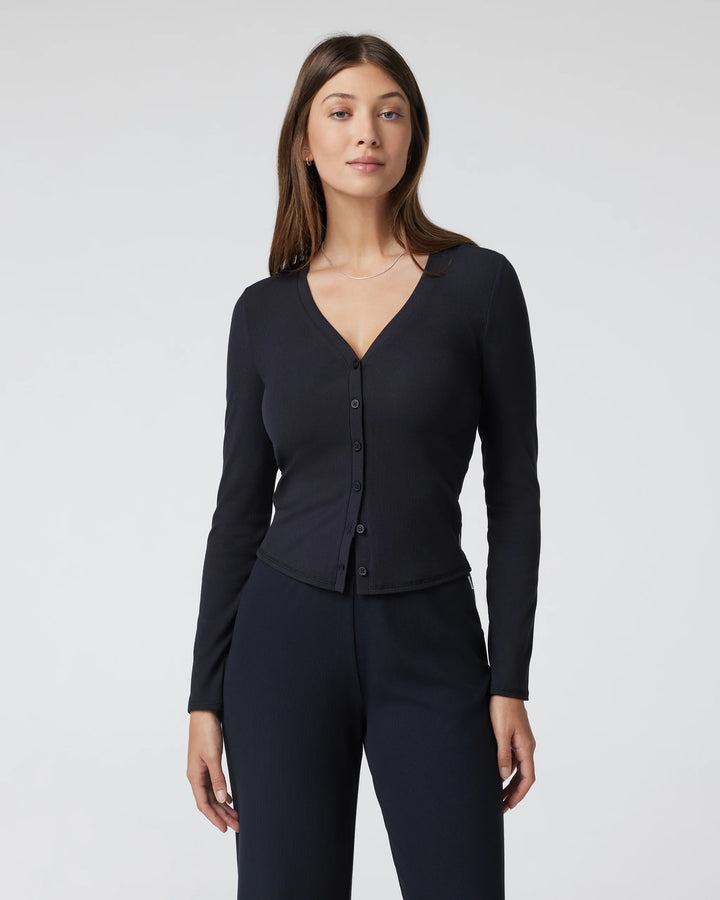 Vuori Long Sleeve Pose Cardigan | Black
