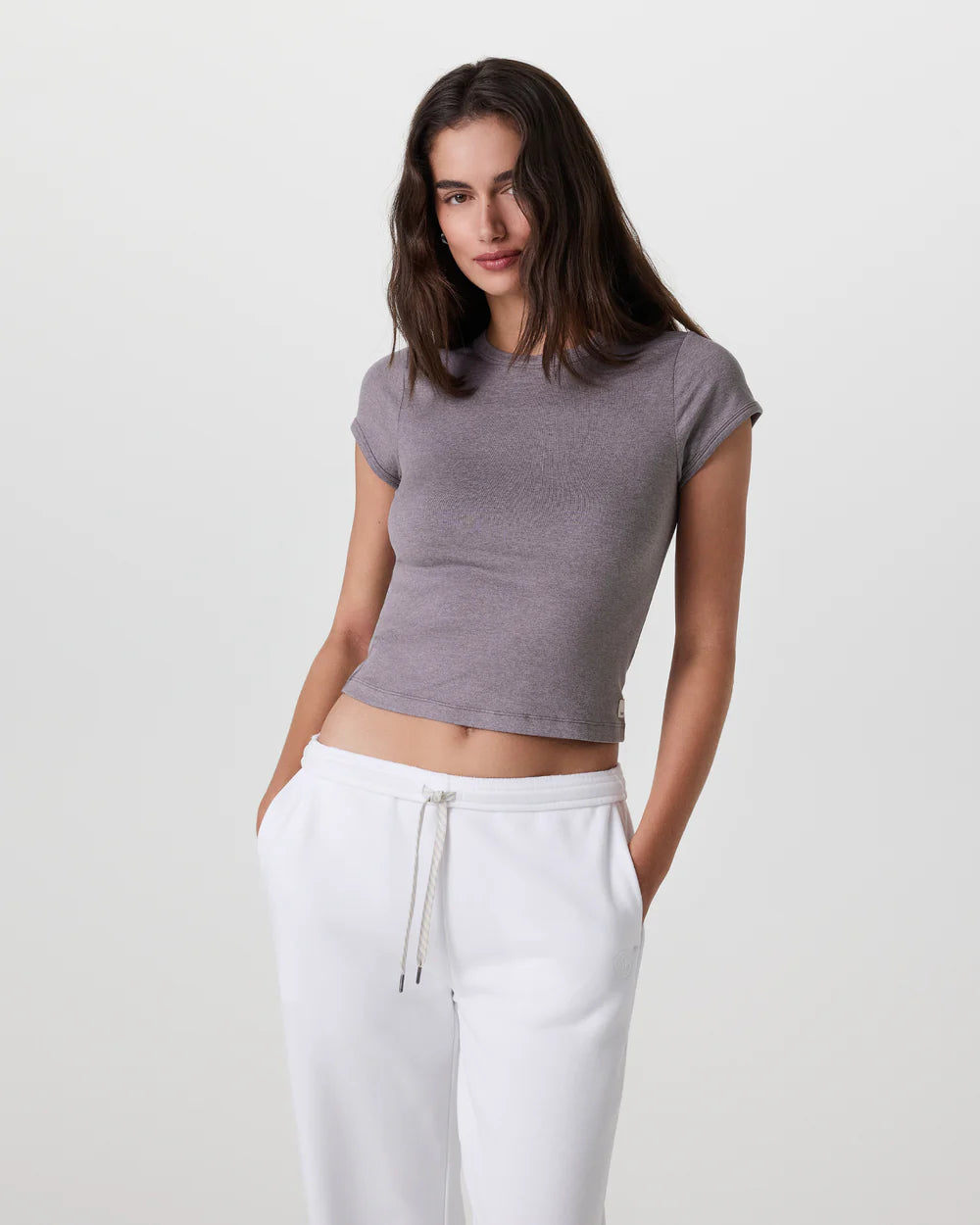 Vuori Halo Baby Tee | Lunar Grey Heather