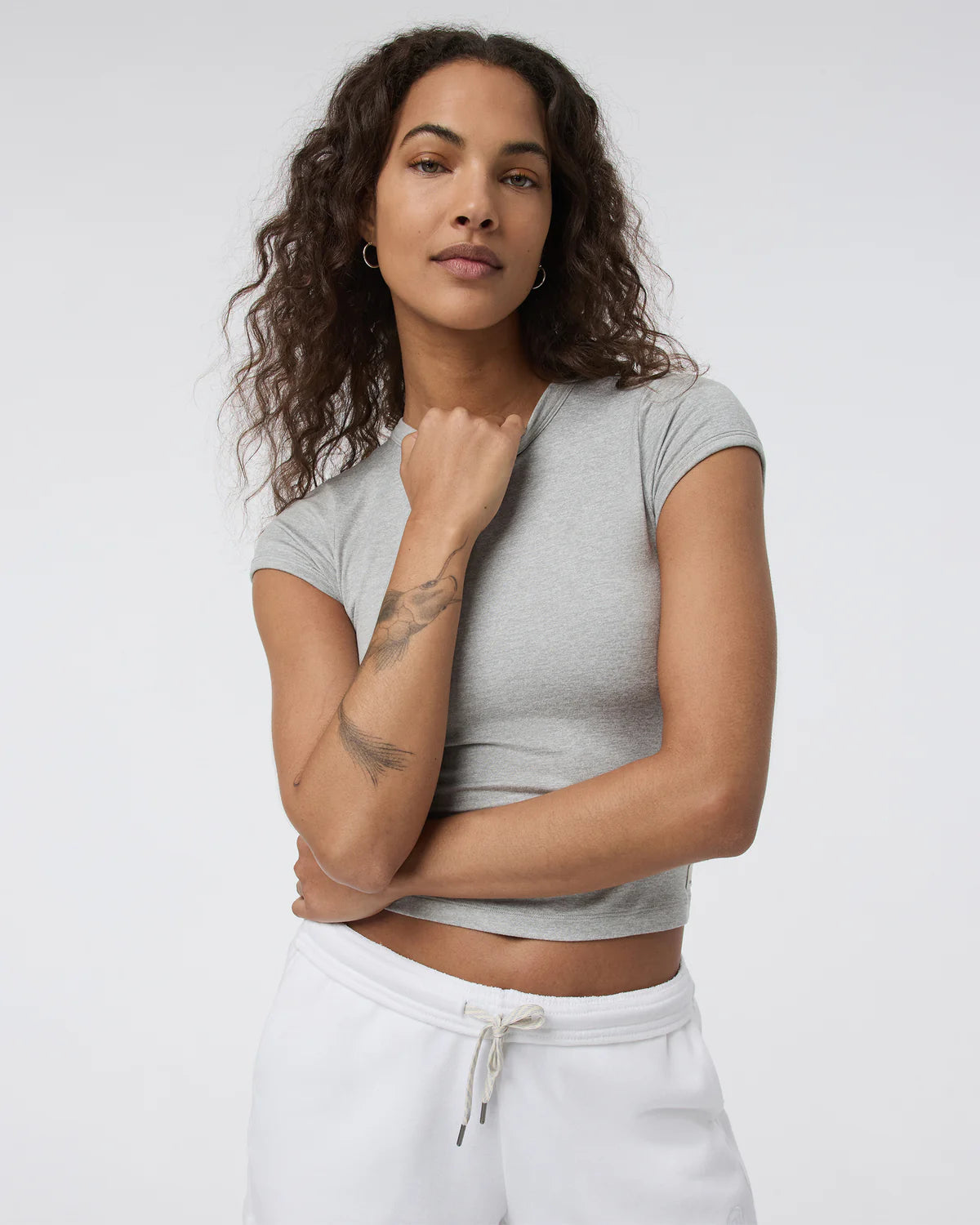 Vuori Halo Baby Tee | Pale Grey Heather