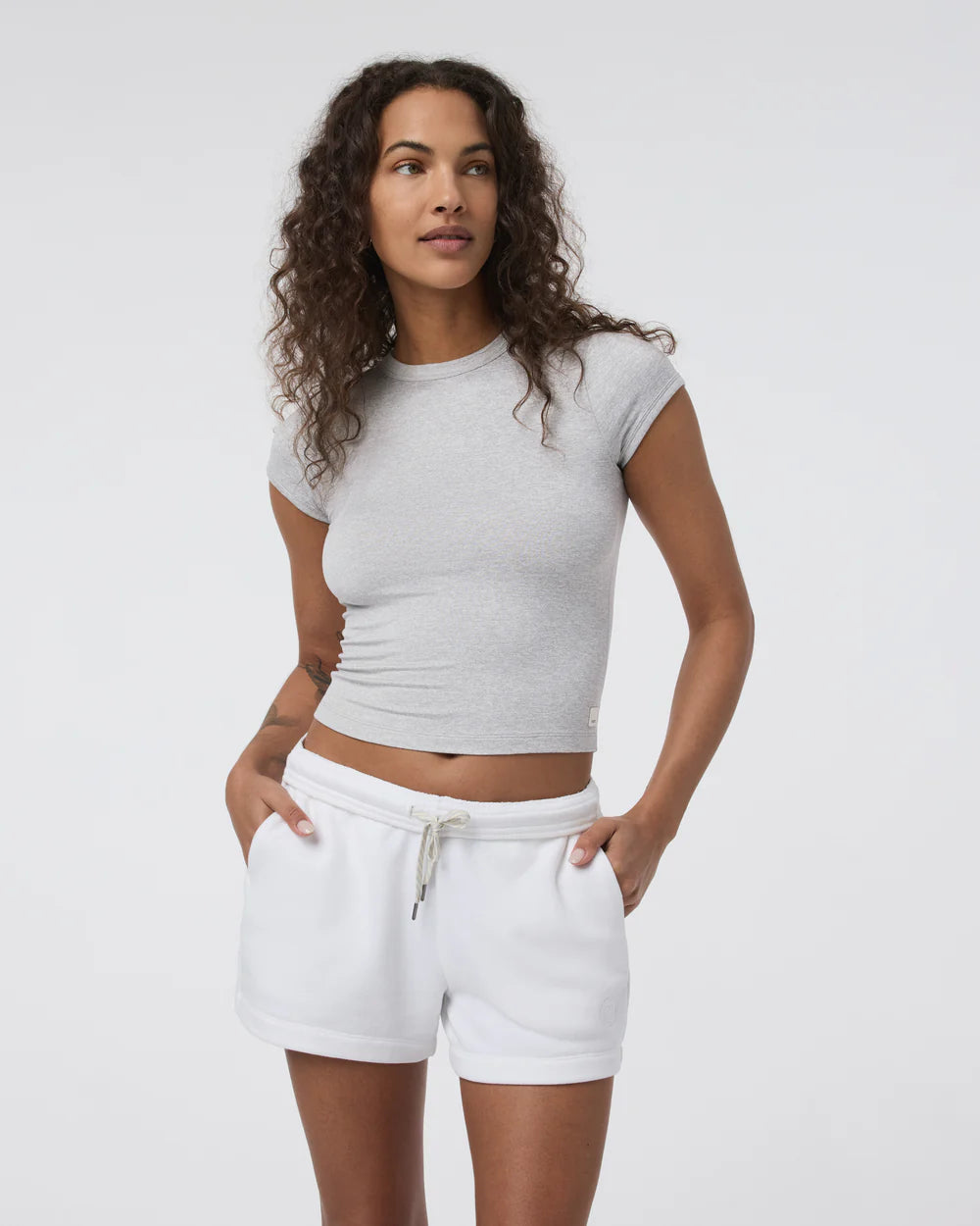 Vuori Halo Baby Tee | Pale Grey Heather