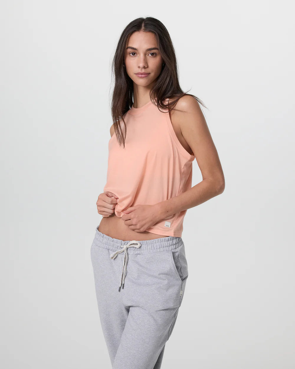 Vuori Women's Energy Top | Bright Peach Heather