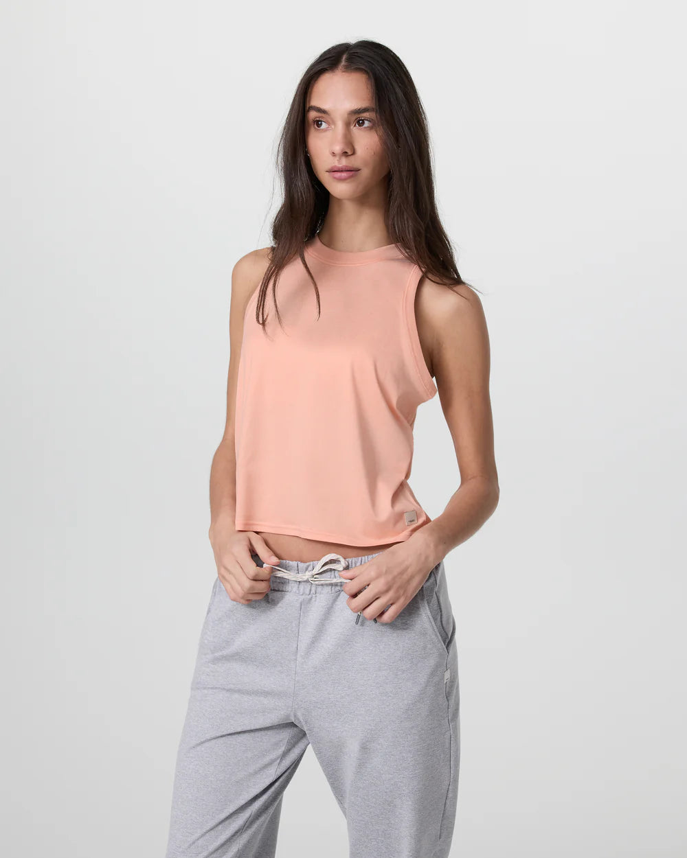 Vuori Women's Energy Top | Bright Peach Heather