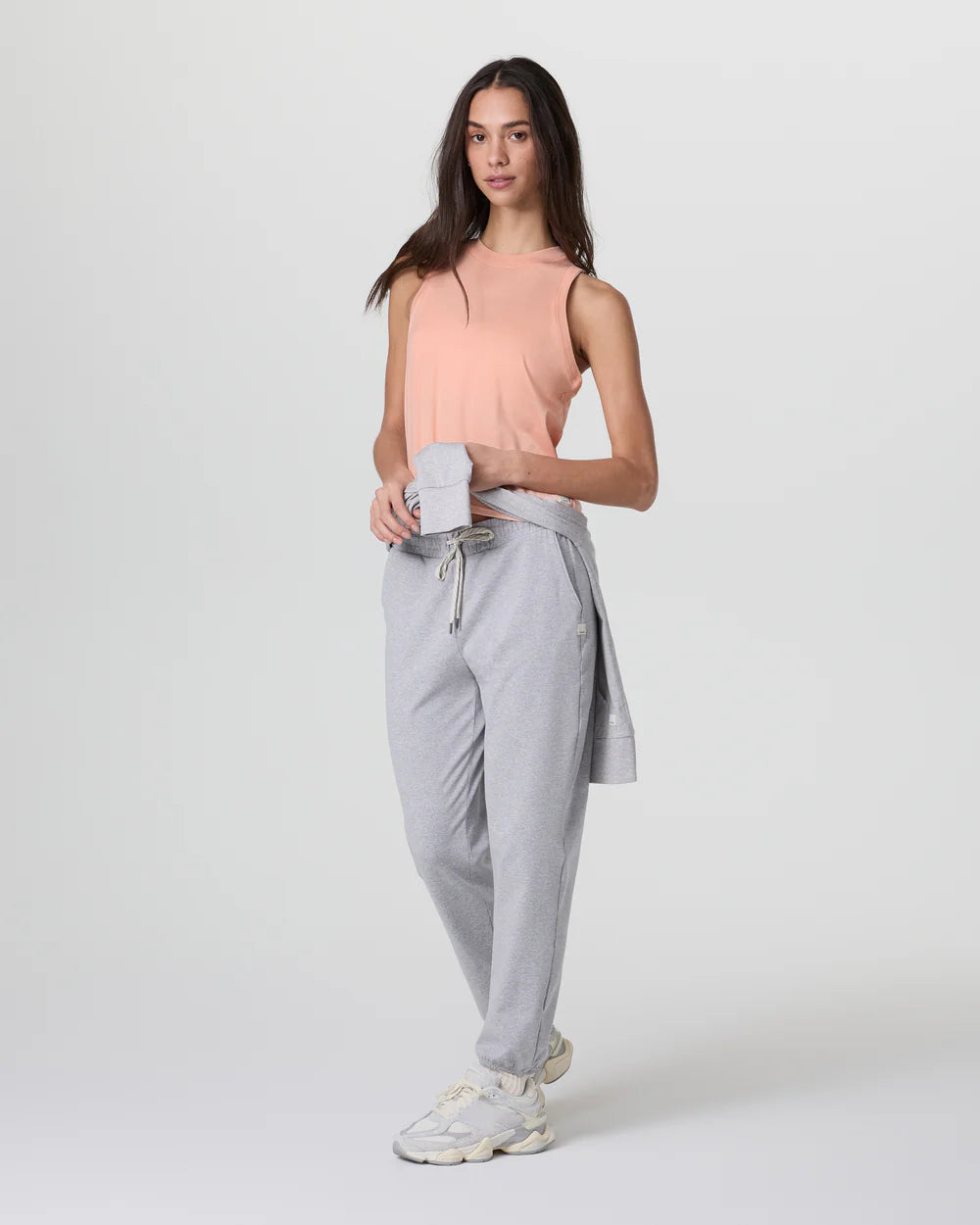 Vuori Women's Energy Top | Bright Peach Heather