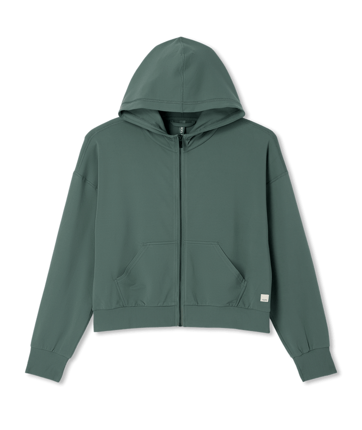 Vuori Halo Modern Fluu Zip Hoodie | Agate Green