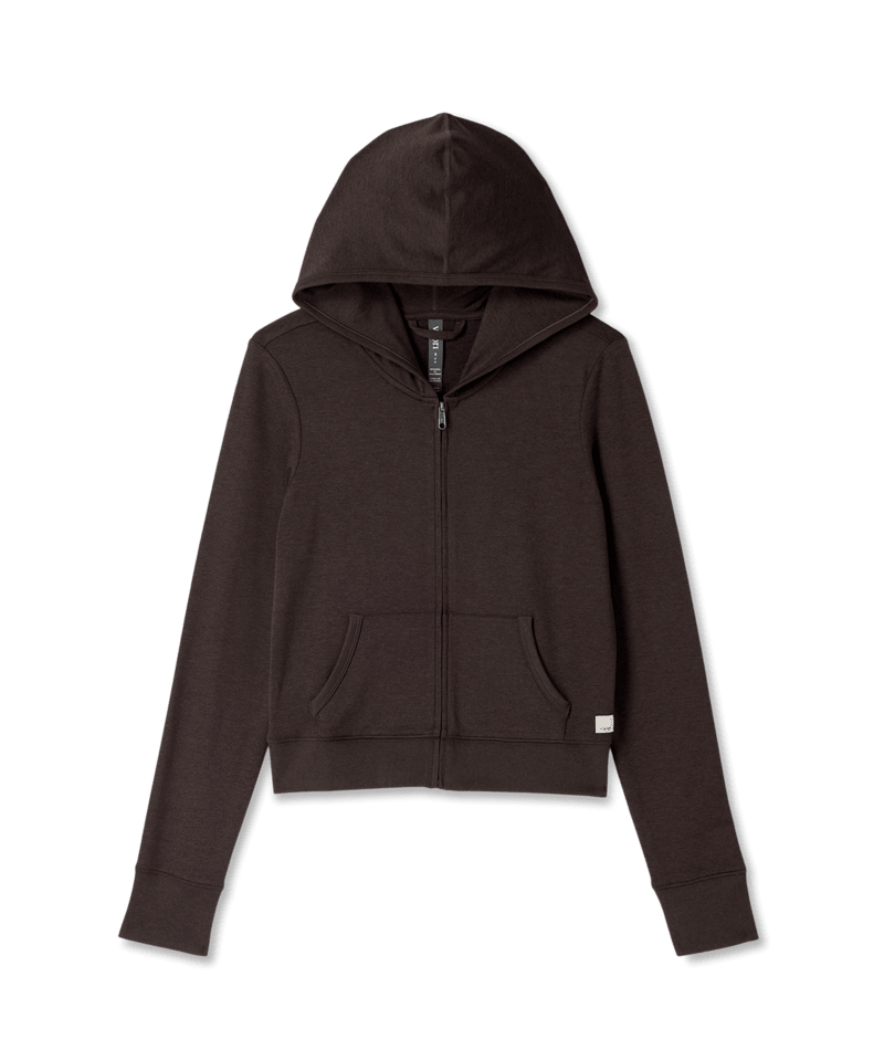 Vuori Halo Mini Full Zip Hoodie | Java Heather