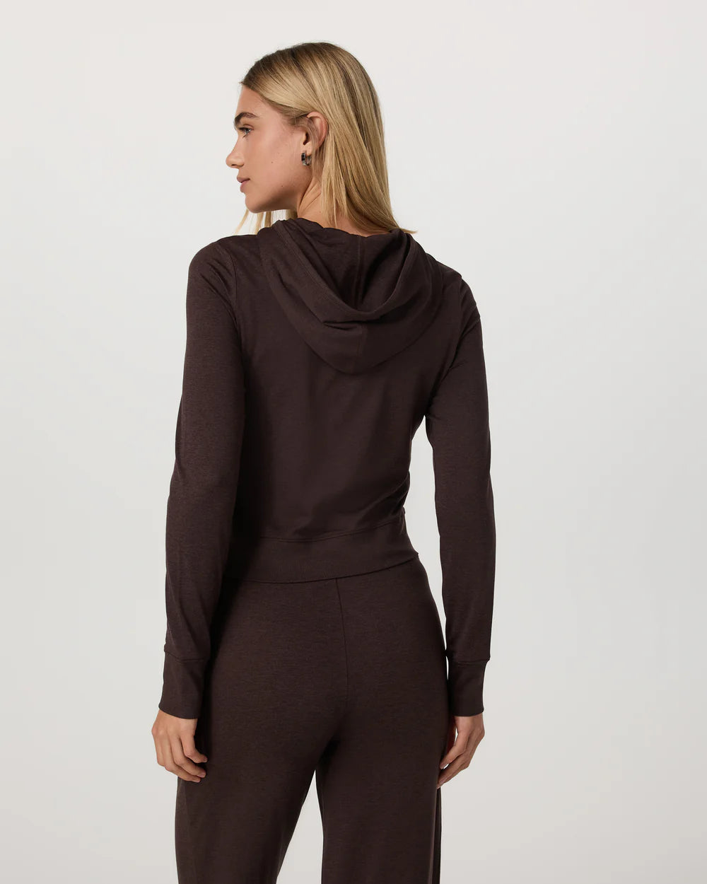 Vuori Halo Mini Full Zip Hoodie | Java Heather