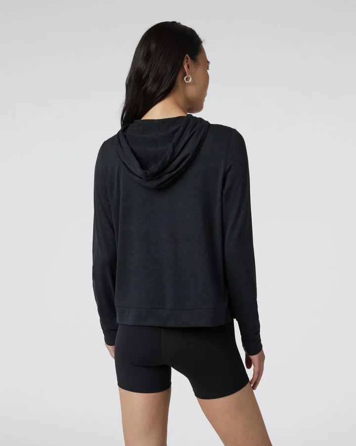 Vuori Women's Halo Essential Hoodie | Black Heather