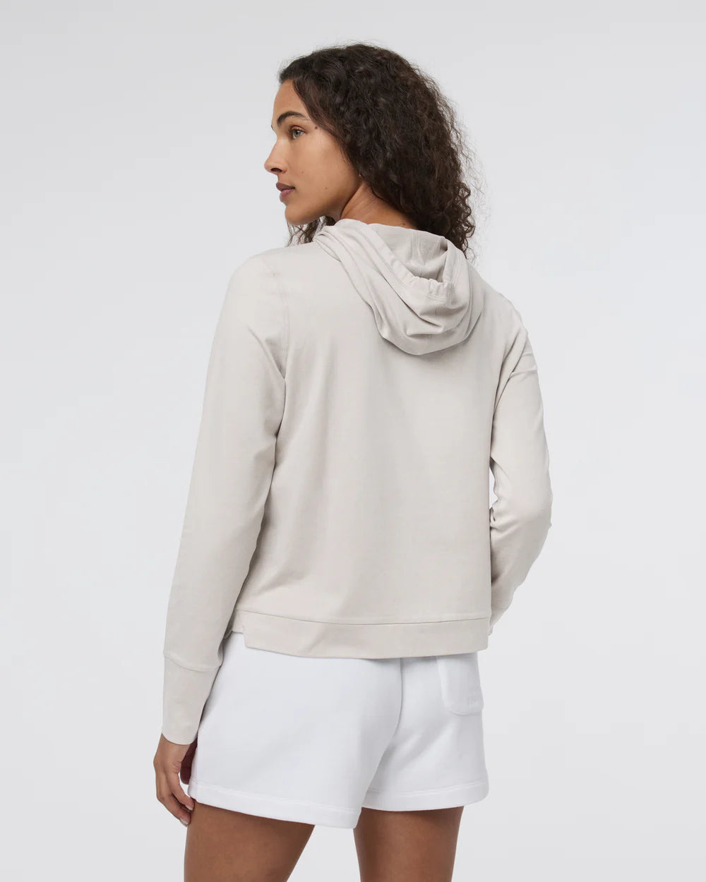 Vuori Halo Essential Hoodie | Ecru Heather
