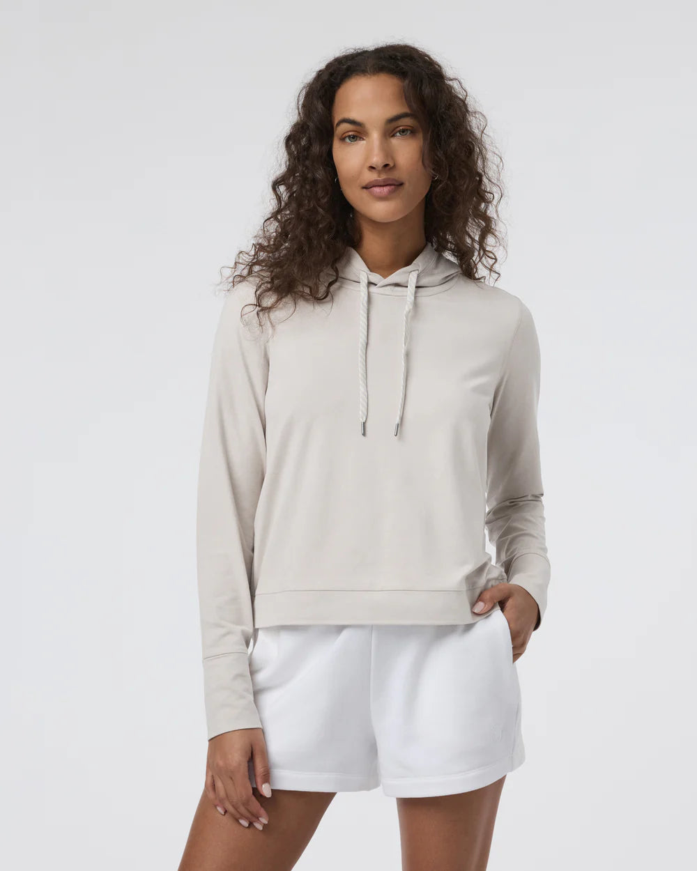 Vuori Halo Essential Hoodie | Ecru Heather