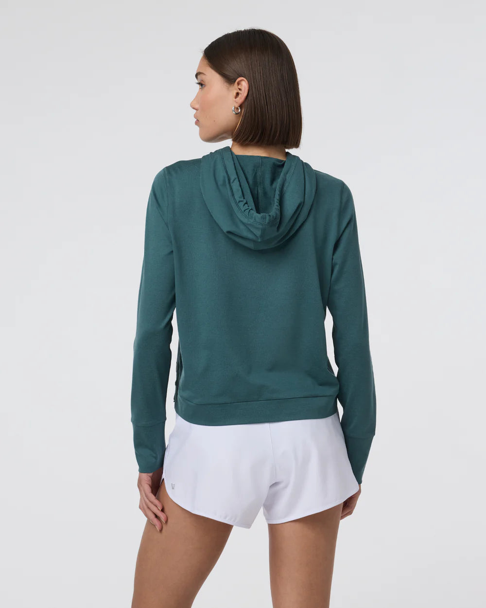Vuori Halo Essential Hoodie | Moss Heather