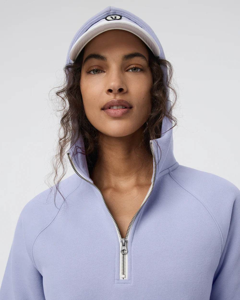 Vuori Restore Half Zip Hoodie | Lavendar Mist