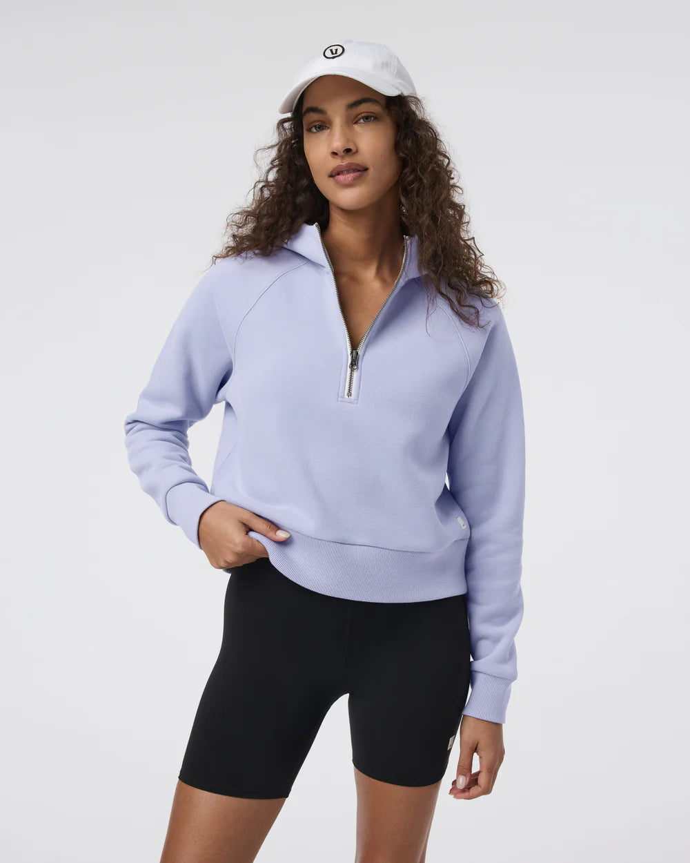 Vuori Restore Half Zip Hoodie | Lavendar Mist