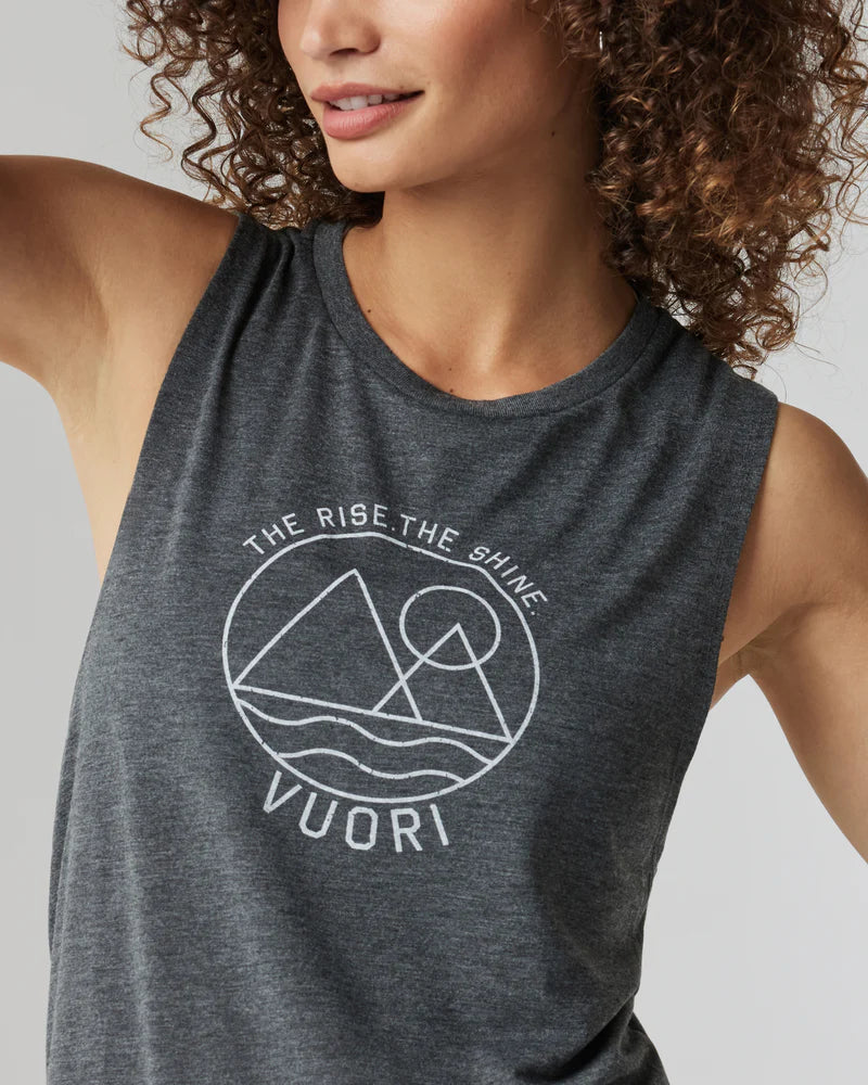 Vuori Women's The Rise The Shine Tank Charcoal Heather