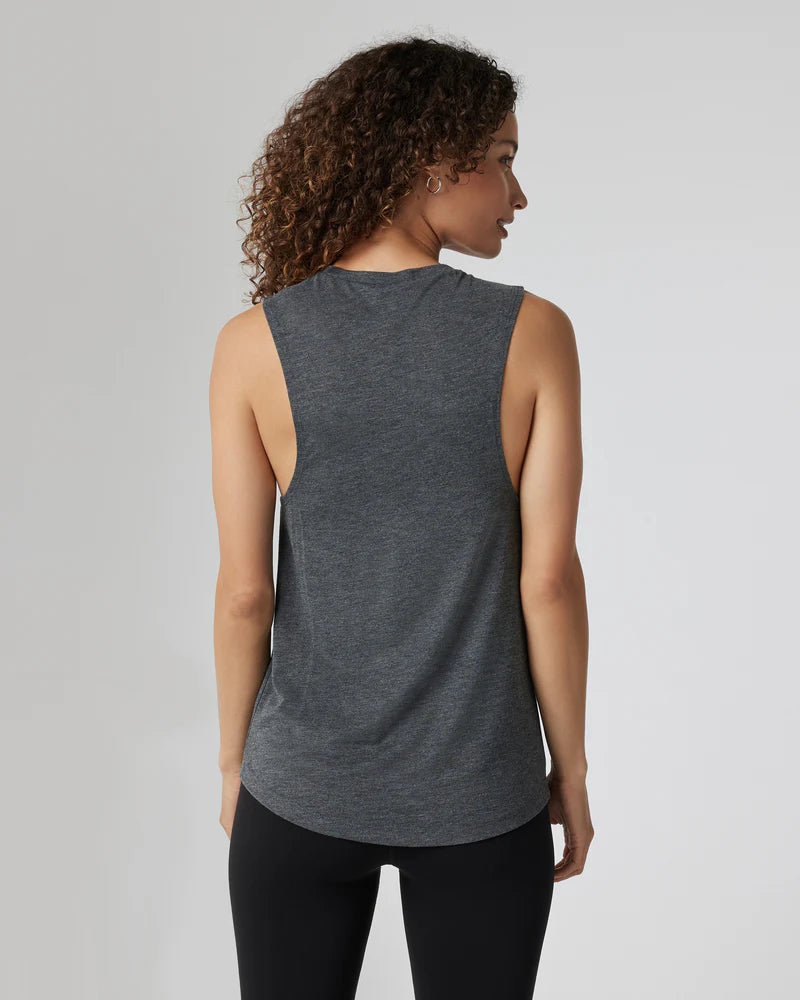 Vuori Women's The Rise The Shine Tank Charcoal Heather