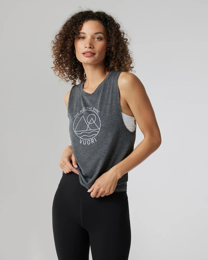 Vuori Women's The Rise The Shine Tank Charcoal Heather