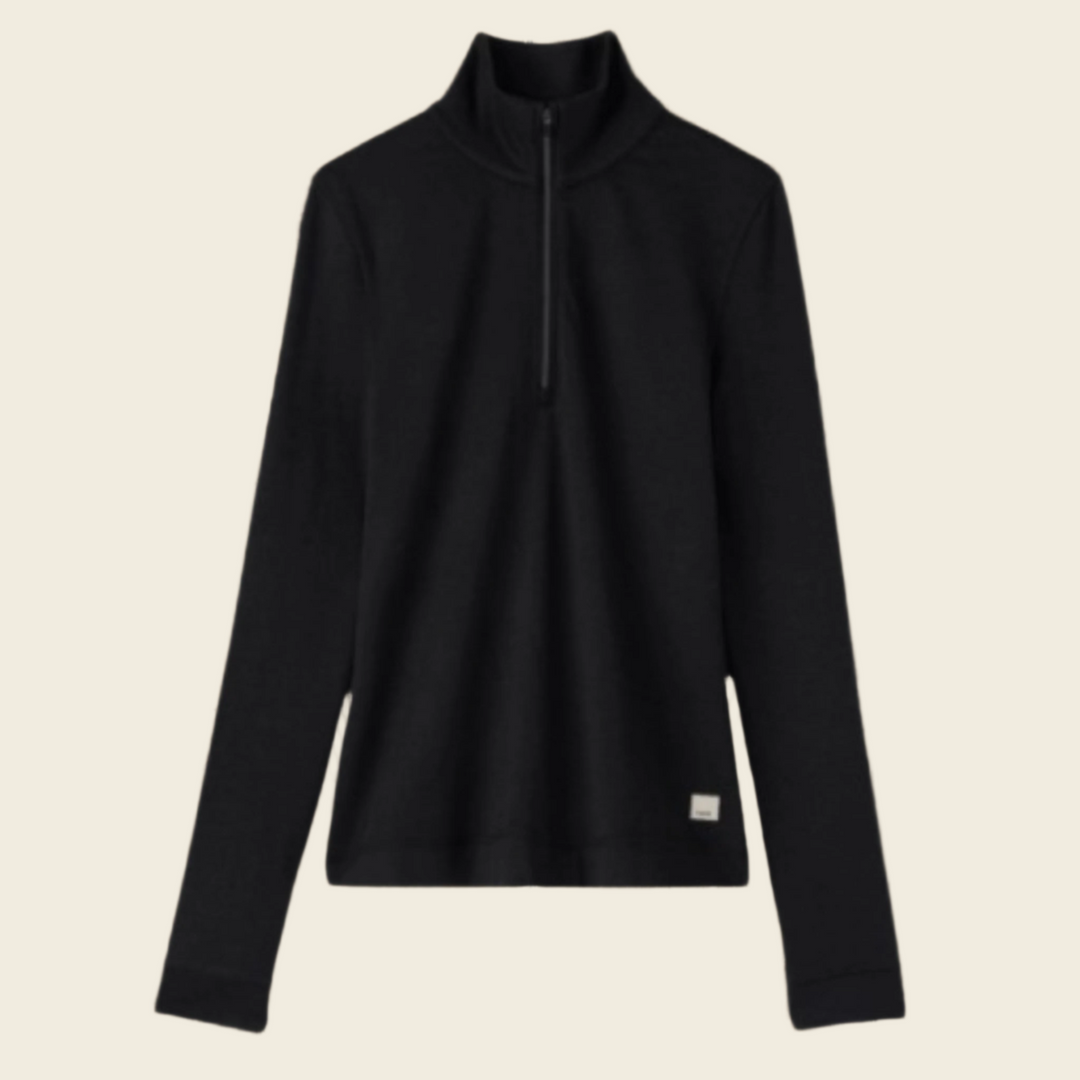 Vuori Halo Essential Half Zip Black Heather