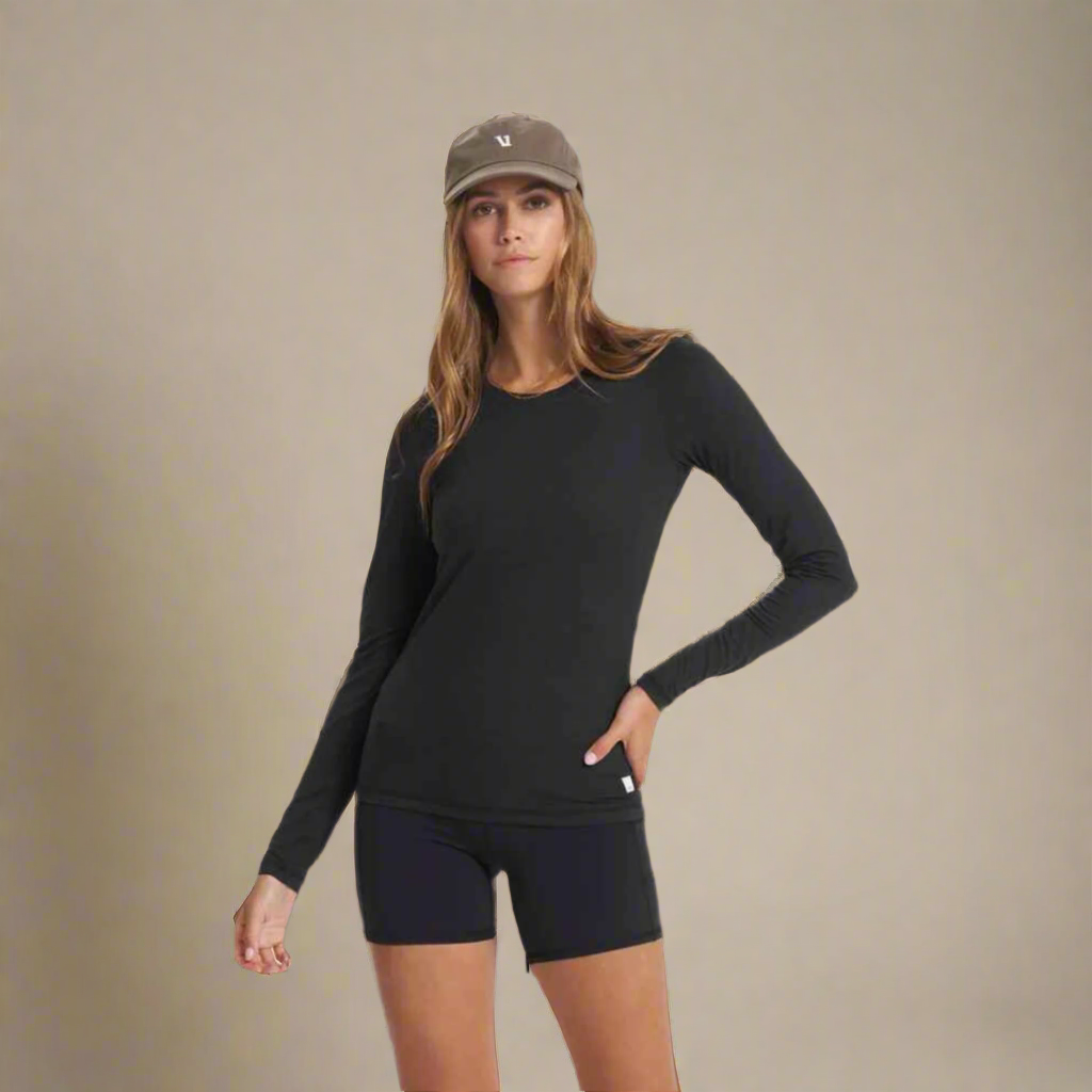 Vuori Women's L/S Lux Crew Black Heather