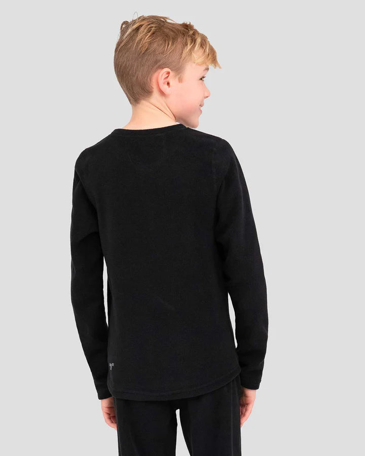 Terramar Kid's 4.0 Thermafleece 2 Piece Set Black