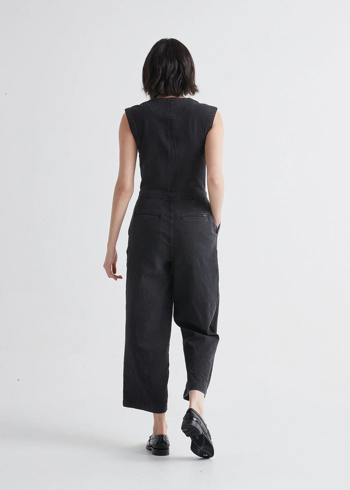 Duer Performance Denim Tailored Jumpsuit Aged Black