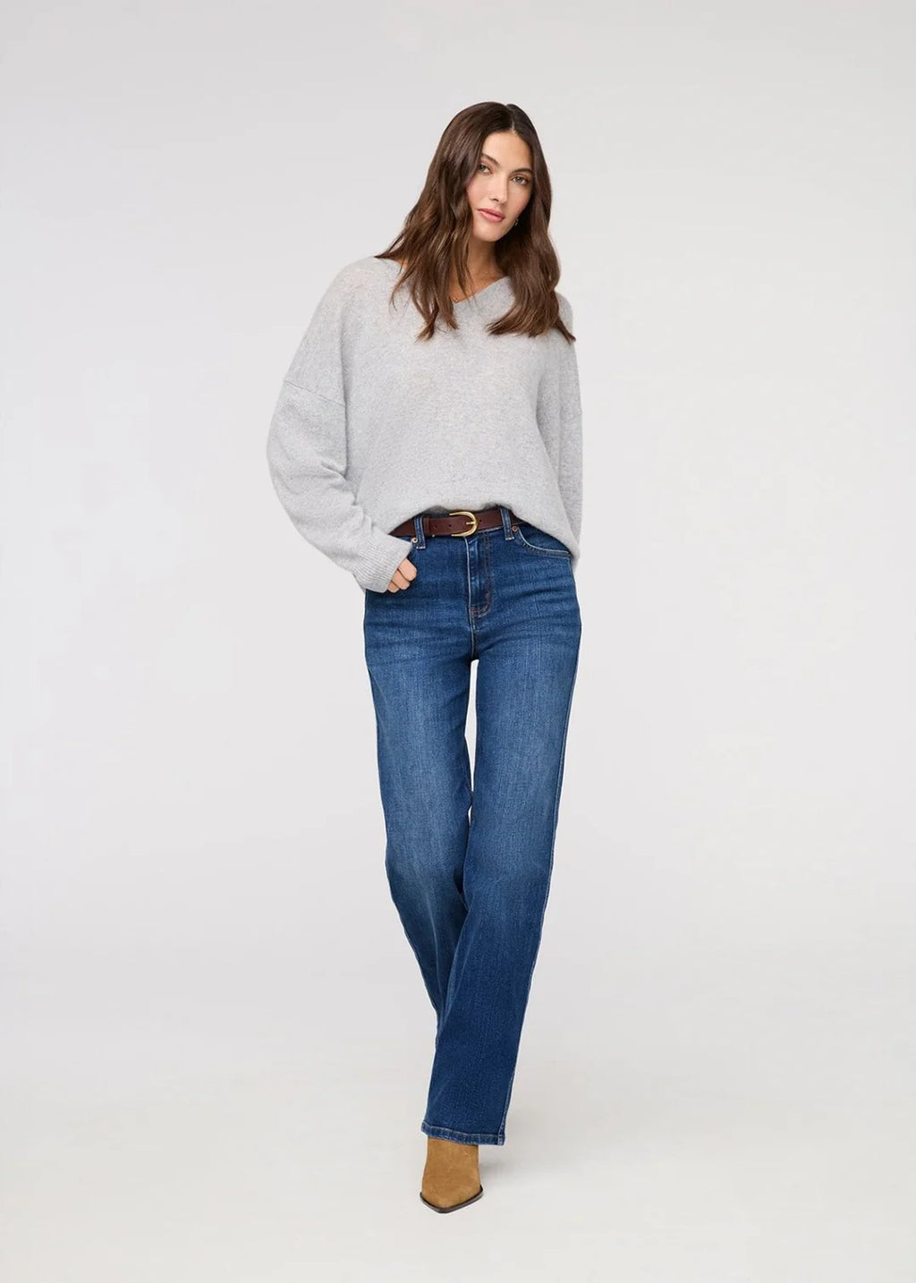 Performance Denim+ High Rise Straight | Blue Maize