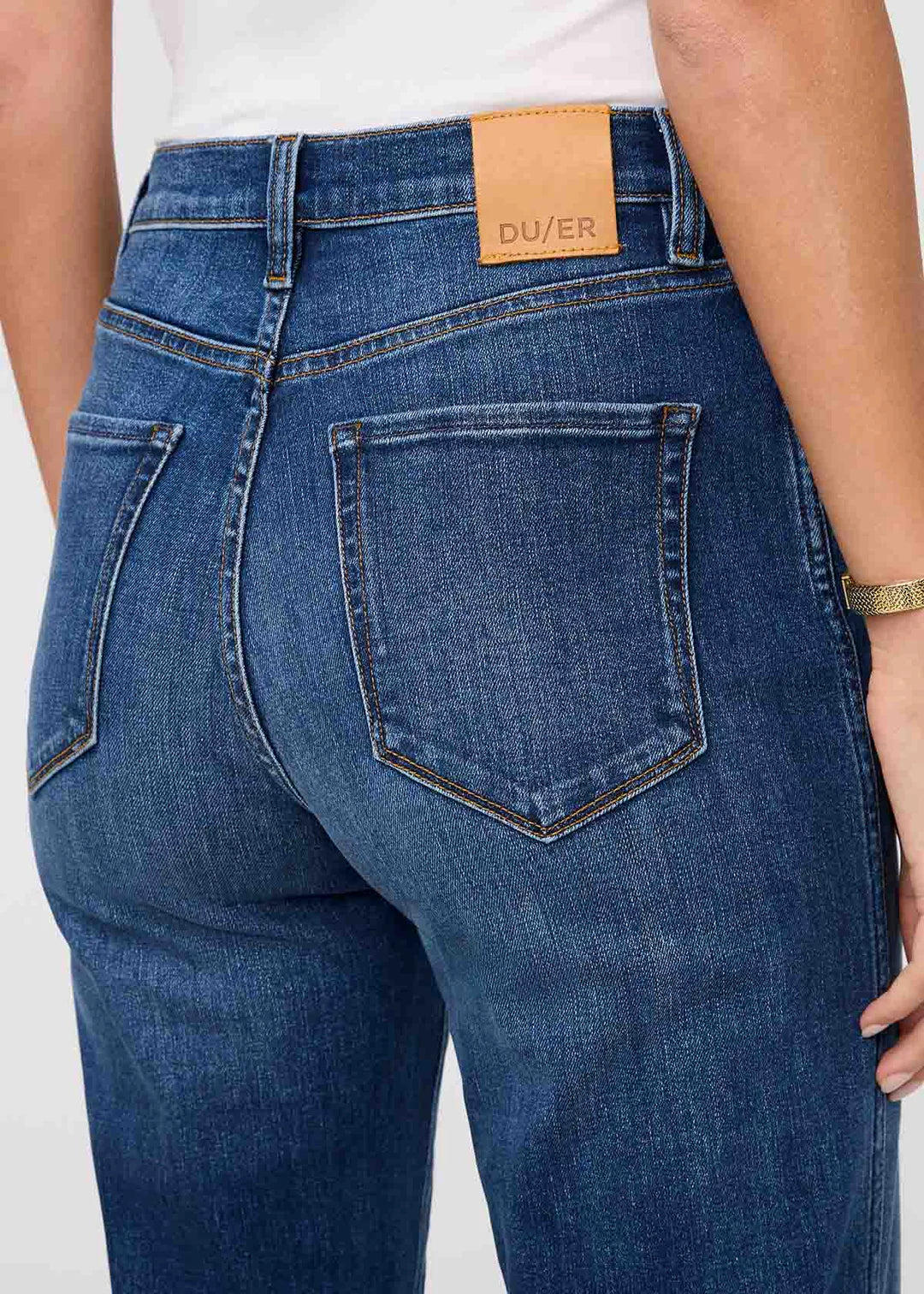 Performance Denim+ High Rise Straight | Blue Maize
