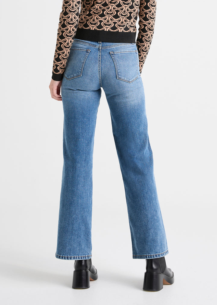DUER Women's Midweight Performance Denim Wide Leg Vintage Blue