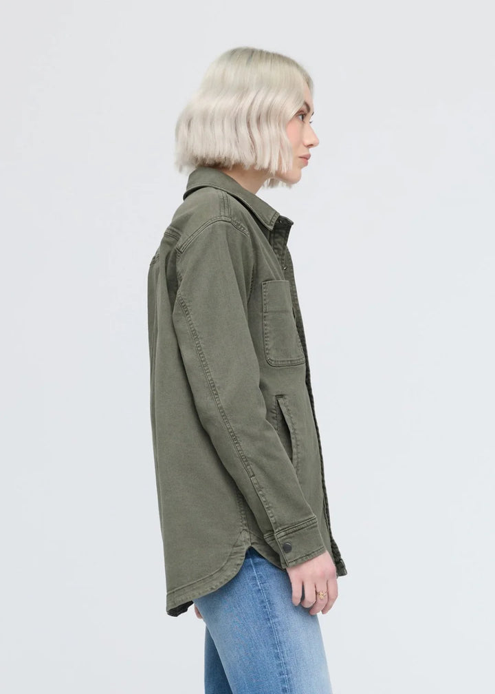 Duer Women's LuxTwill Overshirt | Thyme