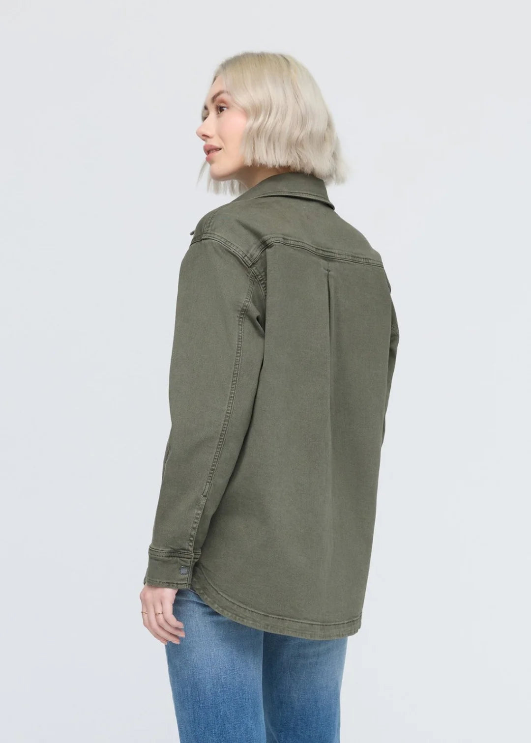 Duer Women's LuxTwill Overshirt | Thyme