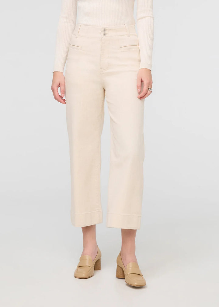 Duer W's Lux Twill High Rise Trouser Ecru